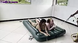 boy did he do well after helping two whores with a very easy task to make up for it they let him fuck them hard