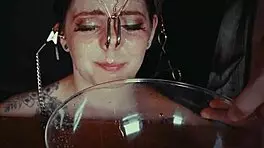 Emo Bondage Whore Faces Tied And Punished With Piss