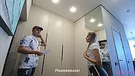 Courier in double penetration threesome with Letty Black and doll