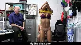 hey, the mall guard is commanding the teen to do everything 😏 - myshopsex