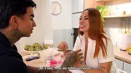 Hot Manicurist Fucked Hard in Kitchen