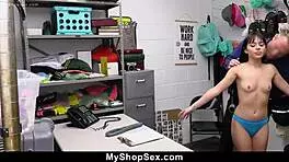 Teen Takes Her Way Out Of Trouble By Riding The Guards Cock - Myshopsex