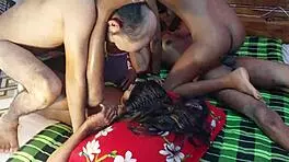 i fucked in this interracial gangbang foursome, oh man