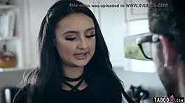 Cutthroat young woman outsmarts coworker with blowjob and doggystyle after work