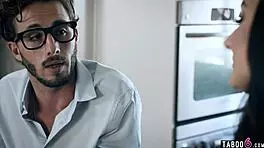 Cutthroat young woman outsmarts coworker with blowjob and doggystyle after work