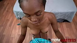 i'm playing with my wealthy ebony lover's big cock in pov