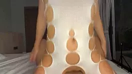 Intensely fucked this hot Asian teen's tight pussy in POV, making her moan loudly