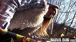 i picked up euro babe cristal caitlin and she rode my cock outdoors in public