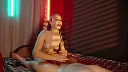 happy ending massage! long-haired masseuse jerked me off!