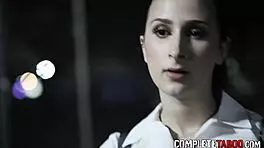 Uniformed teen feels intense pleasure from anal creampie with monster cock