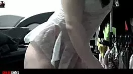 young latina babe flashing her sexy ass in lingerie 😏