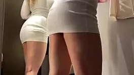 Intense public fucking in the fitting room