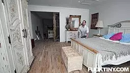 Petite Cutie Remi Jones Gets Cumshot On Her Big Tits.