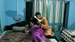 Indian Couple's Hardcore Sex with Sexy Wife and Young Husband