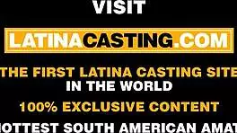 Tiny latina teen interviewed in amateur fake casting