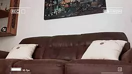 camera records latina wife passionately fucking her lover with wet pussy