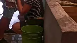 Rough anal until he creampies me during laundry time