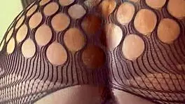 Petite bubble butt babe spreads wet pussy solo