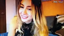 Sexy blonde slut looks and talks specifically on webcam