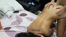 HORNY LATINA ENJOYS HER BIG DILDO PART 2 HER STEPBROTHER DISCOVERS HER