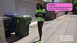 Petite fuck toy Chenal Skye takes Bryan Gozzling's meat up her ass intensely