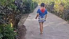 Pinay asian teen 18+ gets fucked in public near the road