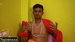young raja babu fucks beautiful maid's pussy and ass with monster cock in his chamber passionately!