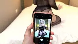 Cumshot in Tight Pussy During Erotic Photoshoot, Rough Fucking Ensues