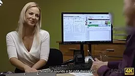 Loan4k Teen 18+ Girl Undresses In Loan Office For Necessary Cash.