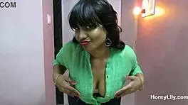 big boobs horny indian milf showing off herself naked