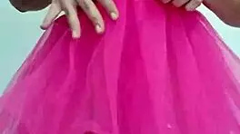 The sex fairy teases with striptease and spanking