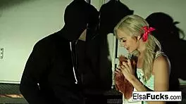 Teen Elsa Jean Fucks Masked Stranger In Alleyway