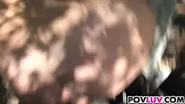 Sweet teen Casi James enjoys hardcore blowjob and riding