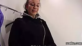 adorable czech kitten gets seduced in the hypermarket and drilled in pov