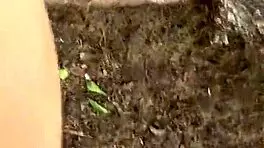 amateur teen couple fucks outdoors in woods