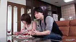 Wow, Petite Japanese Teen Bent Over Doggystyle, Riding Tight Pussy In Uncensored JAV Porn!