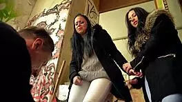 Two german friends julia parker and maria gail risk no condom ffm threesome sex outdoors.