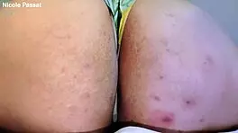 Cute tubby babe spreads her nasty asshole for you in pov