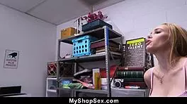 Officer mike discovers athenas secret and she must pay with her pussy - myshopsex