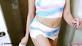 Hot teen model took a shower