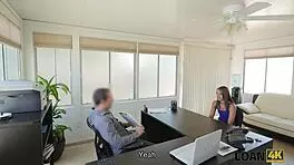 loan4k seductive cutie liza tastes dick of loan agent in his office