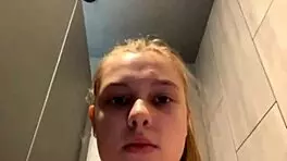 crazy teen squirting and getting fucked hard in the public gym