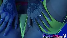 Petite busty milf joanna angel specifically slips out of her colorful neon lingerie