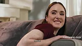 Does the busty nanny give the bratty girl discipline and sex?