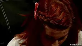 Redhead teen gets big ass whipped