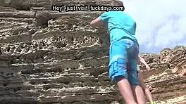 Teen Anal Blowjob And Assfucking In Public Outdoor Holiday Setting