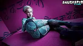 Solo anal fisting - toys and plugs for tattoo girl - asshole stretching