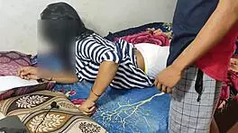 The Indian hot beautiful girl engages in pussyfucking sex with the teen