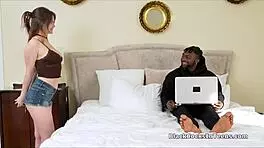 The busty maid feels intense pleasure during her extra shift on big black cock