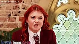 British redhead student instructs wanking and cumming for her